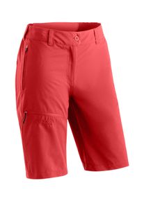 Outdoorhose Maier Sports "Lulaka Bermuda Loop", Damen, Gr. 34, Normalgr&ouml;&szlig;en, rot (karminrot), 100% Polyester, Hosen Outdoorhose, Damen Shorts, kurze Wanderhose, Outdoor-Hose, 3 Taschen, Regular Fit