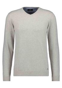 V-Ausschnitt-Pullover Ragman, Herren, Gr. 52, grau (hellgrau), Strick, 95% Baumwolle 5% Cashmere, V-Ausschnitt, Pullover V-Ausschnitt-Pullover