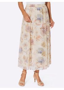 Schlupfrock Lady, Damen, Gr. 36, rosa (ecru, hortensie, bedruckt), 100% Polyester, gebl&uuml;mt, gemustert, mehrfarbig, lang, R&ouml;cke Schlupfrock