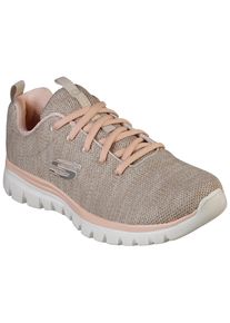 Sneaker Skechers "Graceful - Twisted Fortune", Damen, Gr. 40, beige (beige, rosa), Textil, Mesh, Schuhe Sneaker, Freizeitschuh, Halbschuh, Schn&uuml;rschuh mit Memory Foam, Topseller