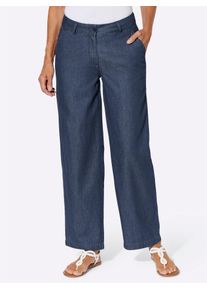 7/8-Jeans Classic Basics, Damen, Gr. 46, Normalgr&ouml;&szlig;en, blau, stone, washed, 100% Baumwolle, unifarben, lang, Jeans 7/8-Jeans