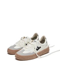 Sneaker FLAMINGOS LIFE "BURELA BOLD", Damen, Gr. 38, wei&szlig; schwarz, Textil, Schuhe Sneaker