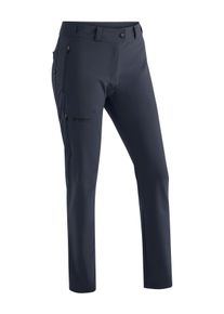 Outdoorhose Maier Sports "Latit slim W", Damen, Gr. 17, Kurzgr&ouml;&szlig;en, blau (dunkelblau), 88% Polyester (recycelt), 12% Elasthan, Hosen Outdoorhose, Damen Wanderhose, lange Outdoor-Hose, Trekkinghose slim