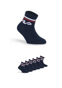 Kurzsocken Fila "JUNIOR UNISEX QUARTER PLAIN SOCKS", M&auml;dchen, Gr. 23-26, blau (navy), Baumwollmischung, normal, Socken Kurzsocken, mit eingestricktem Logo im B&uuml;ndchen, Kindersocken, Topseller