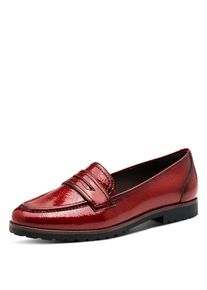Slipper Tamaris, Damen, Gr. 40, rot, Lacklederimitat, Antik-Look, unifarben, Schuhe Slipper, Blockabstz, Pumps, Businessschuh mit Touch It-Ausstattung