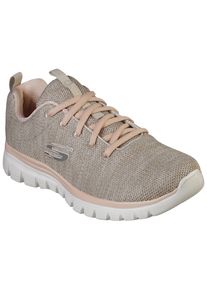 Sneaker Skechers "Graceful - Twisted Fortune", Damen, Gr. 39, beige (beige, rosa), Textil, Mesh, Schuhe Sneaker, Freizeitschuh, Halbschuh, Schn&uuml;rschuh mit Memory Foam, Topseller