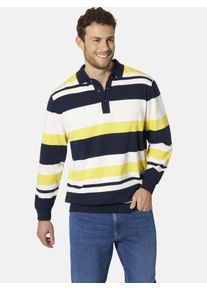 Sweatshirt Babista "Sweatshirt BARTOMEO", Herren, Gr. L, gelb gestreift, Obermaterial: 100% Baumwolle CO., Sweatshirts Sweatshirt