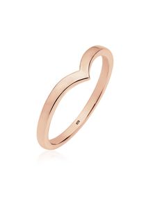 Silberring Elli "Ring V-Stacking Geo Trend Blogger 925 Sterling Silber" Gr. 54, rosa (rosegold), Fingerringe, Damen, 54, Silber 925 (Sterlingsilber), Silberring