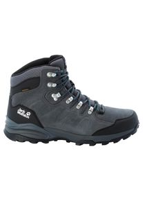 Hikingschuh Jack Wolfskin "REFUGIO TEXAPORE MID M", Herren, Gr. UK8-EU42, Normalschaft, grau (grau, schwarz), Main Material Second Material 100% Polyamide Lining Sole 100% Rubber/ EVA, Schuhe Hikingschuh