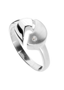 Fingerring OSTSEE-SCHMUCK "- Rica - Silber 925/000 - Brillant" Gr. 58, silber (silber 925, silberfarben, wei&szlig;), Fingerringe, Damen, 58, Fingerring