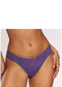 String Vivance "Finja", Damen, Gr. 32/34, blau, olive, Mesh, Obermaterial: 80% Polyamid, 20% Elasthan, Unterhosen String, aus transparentem Soft-Mesh, transparente Unterw&auml;sche, Dessous