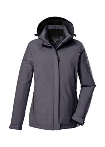 Funktionsjacke Killtec "KOW 250 WMN JCKT", Damen, Gr. 46, silber (silberfarben), Obermaterial: 100% Polyester;Futter: 100% Polyester;F&uuml;llung: 100% Polyester, Jacken Funktionsjacke, Wasserdichte Damenjacke, atmungsaktiv, abnehmbare Kapuze