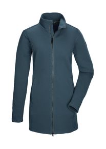 Strickjacke Killtec "KOW 4 WMN FLX JCKT", Damen, Gr. 36, blau (hellpetrol), Obermaterial: 95% Polyester, 5% Elasthan, Strickjacken Strickjacke, Damen Powerstretchjacke mit 2-Wege-Stretch und Kinnschutz