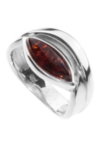 Fingerring OSTSEE-SCHMUCK "- Gudrune - Silber 925/000 - Bernstein" Gr. 58, silber (silber 925, silberfarben, wei&szlig;), Fingerringe, Damen, 58, Fingerring