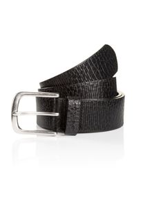 Lederg&uuml;rtel Tom Tailor "TTROY", Herren, Gr. 80, schwarz, Rindsleder, G&uuml;rtel Lederg&uuml;rtel, 4 cm breiter Herreng&uuml;rtel, ideal zu Jeans und Chino, bis Gr. 120