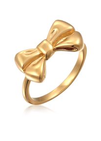 Silberring Elli "Ring Schleife 925 Sterling Silber" Gr. 58, gold, Fingerringe, Damen, 58, Silber 925 (Sterlingsilber), Silberring
