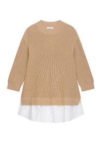 Strickkleid DANAMADE "DANAMADE Dresses DRIA", M&auml;dchen, Gr. 134, EURO, beige, Obermaterial: 100% Baumwolle; Saum: 100% Polyester, Kleider Strickkleid