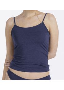 Achseltop Nina von C. "Light & Easy", Damen, Gr. 42, N-Gr, blau (denim melange), Obermaterial: 95% Modal, 5% Elasthan, meliert, bequem, Rundhals, Unterhemden Achseltop, basic, weich, atmungsaktiv, bequem, Rundhalsausschnitt, schmale Tr&auml;ger