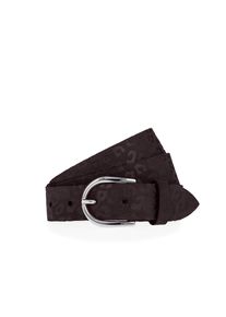 Lederg&uuml;rtel Tamaris, Damen, Gr. 95, braun (dunkelbraun), Rindsleder, G&uuml;rtel Lederg&uuml;rtel, schiemernde Pr&auml;gung im Animal-Design