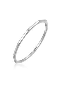 Silberring Elli Premium "Ring Stapelring 585 Wei&szlig;gold" Gr. 56, silber, Fingerringe, Damen, 56, Wei&szlig;gold 585, Silberring