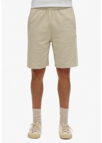 Jerseyhose Superdry "SD-ESSENTIAL LOGO JERSEY SHORT UB", Herren, Gr. L, N-Gr, beige (light stone beige), Jersey, Obermaterial: 80% Baumwolle, 20% Polyester, unifarben, regular fit knielang, Hosen Jerseyhose