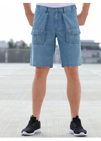 Bermudas CLASSIC, Herren, Gr. 56, Normalgr&ouml;&szlig;en, blau (blau, bleached), 100% Baumwolle, unifarben, kurz, Hosen Bermudas