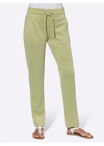 Schlupfhose Classic Basics, Damen, Gr. 46, Normalgr&ouml;&szlig;en, gr&uuml;n (lindgr&uuml;n), 95% Polyester, 5% Elasthan, unifarben, lang, Hosen Schlupfhose