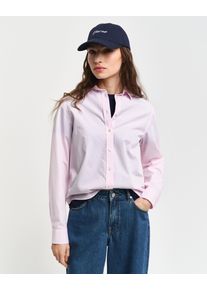 Langarmbluse Gant "REG POPLIN SHIRT", Damen, Gr. 46, rosa (light pink), Web, Obermaterial: 100% Baumwolle, regular fit, Blusen Langarmbluse