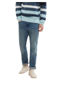 Slim-fit-Jeans Tom Tailor "Josh", Herren, Gr. 30, L&auml;nge 32, blau (clean mid stone blau denim), Denim/Jeans, Obermaterial: 98% Baumwolle, 2% Elasthan, unifarben, slim fit kn&ouml;chellang, Jeans Slim-fit-Jeans, im Five-Pocket Style, Topseller