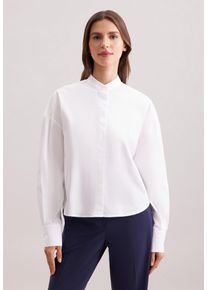 Klassische Bluse Seidensticker "Schwarze Rose", Damen, Gr. 3XL (46), wei&szlig;, 100% Baumwolle, unifarben, regular fit, Rundhals, Blusen Klassische Bluse, 1/1 Rundhals Uni