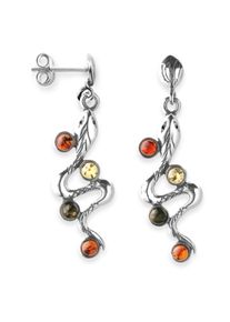 Paar Ohrh&auml;nger OSTSEE-SCHMUCK "OSTSEE-SCHMUCK Ohrh&auml;nger Schlange Ohrh&auml;nger Schlange", wei&szlig; (wei&szlig;, neutral), Ohrringe, Damen, 38x12mm, Silber 925 (Sterlingsilber), Paar Ohrh&auml;nger