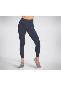 7/8-Leggings Skechers, Damen, Gr. XL (46/48), N-Gr, blau (navy), Jersey, Obermaterial: 88% Nylon, 12% Elasthan, unifarben, regular fit, Hosen 7/8-Leggings