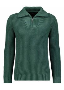 Rundhalspullover Ragman, Herren, Gr. 52, dunkelgr&uuml;n, 035, Strick, 100% Baumwolle, ohne Ausschnitt, Pullover Rundhalspullover