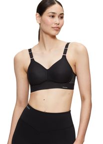 Sport-BH triaction by Triumph "Triaction Hybrid Lite P EX", Damen, Gr. 85, Cup B, schwarz, Single Jersey, Obermaterial: 46% Polyamid, 36% Polyester, 18% Elasthan (LYCRA), bedruckt, gemustert, unifarben, BHs Sport-BH, atmungsaktiv und extremer Halt