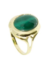 Fingerring OSTSEE-SCHMUCK "- Dunia - Gold 333/000 - Malachit" Gr. 56, gold (gold 333, goldfarben, gelb), Fingerringe, Damen, 56, Fingerring