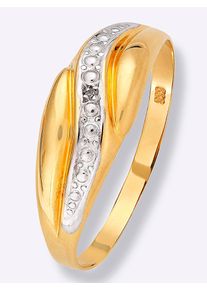 Fingerring Lady Gr. 19, gold (gelbgold 375), Fingerringe, Damen, 19, Metall, Fingerring