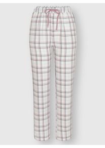 w&auml;schepur Pyjamahose W&Auml;SCHEPUR, Damen, Gr. 44/46, Normalgr&ouml;&szlig;en, beige (ecru, mauve, kariert), 100% Baumwolle, unifarben, Hosen Pyjamahose