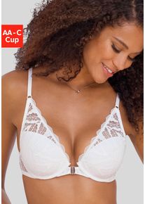 Push-up-BH Vivance, Damen, Gr. 85, Cup A, wei&szlig;, Spitze, Obermaterial: 89% Polyamid, 11% Elasthan, BHs Push-up-BH, mit B&uuml;gel, im High-Apex-Design, verf&uuml;hrerische Dessous, Topseller