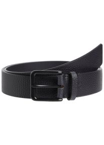 Lederg&uuml;rtel Calvin Klein Jeans "CLASSIC CASUAL BELT 35MM", Damen, Gr. 85, schwarz (schwarz, schwarz), Rindsleder, unifarben, G&uuml;rtel Lederg&uuml;rtel, Logopr&auml;gung, Einfachdornschlie&szlig;e