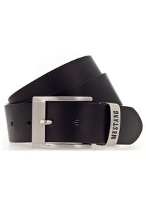 Lederg&uuml;rtel Mustang, Herren, Gr. 95, schwarz, Rindsleder, unifarben, G&uuml;rtel Lederg&uuml;rtel, Feine Haarnarbung, Vintagecharakter, 4 cm, Topseller