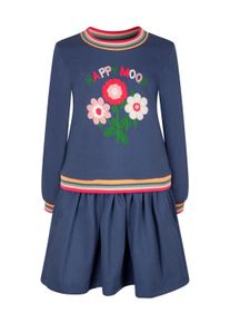 Sommerkleid happy girls "dress", M&auml;dchen, Gr. 146, EURO-Gr&ouml;&szlig;en, blau (jeans blau), Stoff, 100% Baumwolle, normal, Kleider Sommerkleid