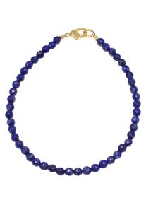 Armband Firetti "Schmuck Geschenk Armschmuck Armkette Farbstein Edelstein" Gr. 17, gold (gelbgoldfarben, blau, blau), Armb&auml;nder, Damen, 17, Messing, Armband, Made in Germany - mit Lapislazuli