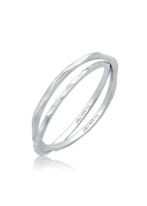 Silberring Elli "Ring Wickelring Handmade Vintage Style 925 Silber" Gr. 58, silber, Fingerringe, Damen, 58, Silber 925 (Sterlingsilber), Silberring