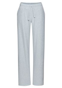 Sweathose Vivance, Damen, Gr. 44/46, N-Gr, blau (hellblau meliert), Frottee, Obermaterial: 63% Baumwolle, 37% Polyester, meliert, lang, Hosen Sweathose, Kleine Logostickerei, Topseller