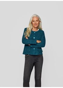 Strickjacke Rabe, Damen, Gr. 46, petrol, Strick, Obermaterial: 76% Polyacryl, 13% Wolle, 11% Polyester, unifarben, regular fit normal, Rundhals, Strickjacken Strickjacke, mit Taschen