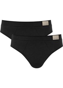 Slip Sloggi "Men GO Natural", Herren, Gr. S, schwarz, Single Jersey, Obermaterial: 95% Baumwolle, 5% Elasthan, Unterhosen Slip, Tunnelbund, ohne Eingriff