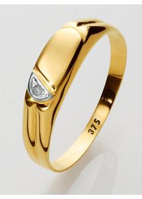 Fingerring Lady Gr. 18, gold (gelbgold 375), Fingerringe, Damen, 18, Metall, Fingerring