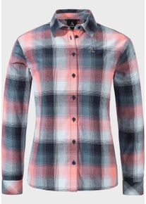 Sch&ouml;ffel Outdoorbluse SCH&Ouml;FFEL "Hiking Blouse Style Limedes WMS", Damen, Gr. 38, blau (8820, blau), Oberstoff: 60% Baumwolle, 40% Polyester, bequem, V-Ausschnitt, Blusen Outdoorbluse