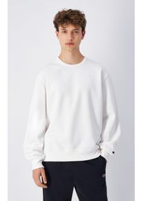 Sweatshirt Champion "Crewneck Sweatshirt", Herren, Gr. XL (56/58), wei&szlig; (way), Obermaterial: 70% Baumwolle, 30% Polyester, Sweatshirts Sweatshirt