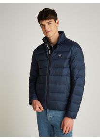 Steppjacke Tommy Jeans PLUS "TJM LT DOWN JACKET EXT", Herren, Gr. 6XL, blau (schwarz night navy), Web, Obermaterial: 100% Polyamid, bestickt, unifarben, regular fit h&uuml;ftlang, abgerundeter Saum mit innenliegendem Gummizug, Jacken Steppjacke, in Gro&szlig;en Gr&ouml;&szlig;en, Logostickerei, Rei&szlig;verschlusstaschen